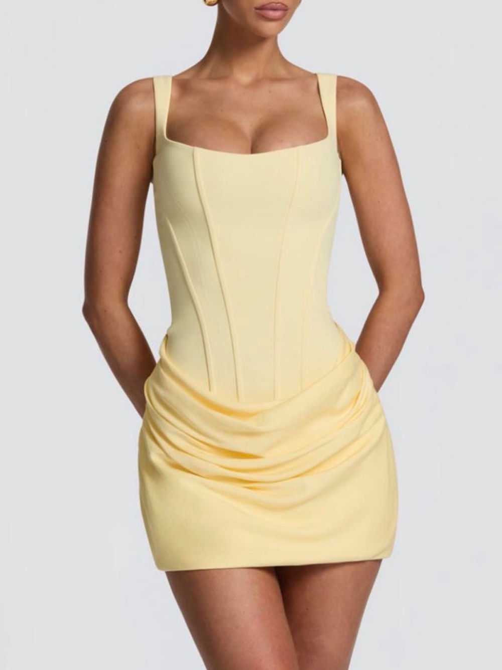 BABYBOO butter yellow corneila mini dress